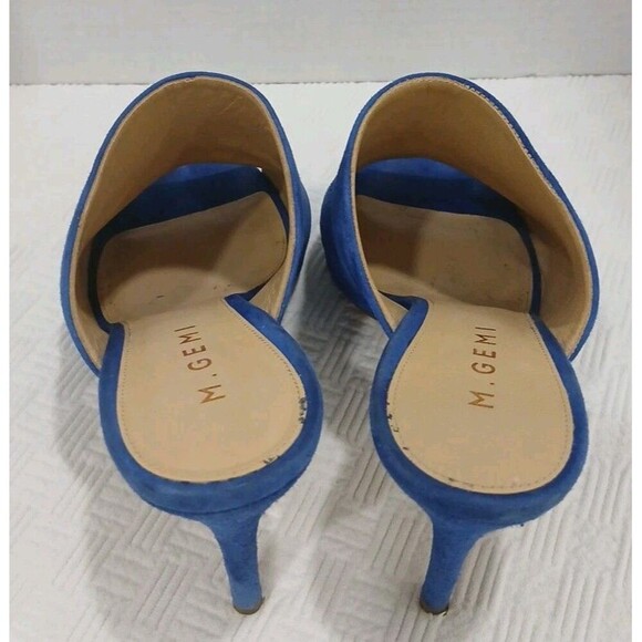 M.Gemi Blue Suede Heeled Sandals EU size 38 US 7.5 - Picture 2 of 11